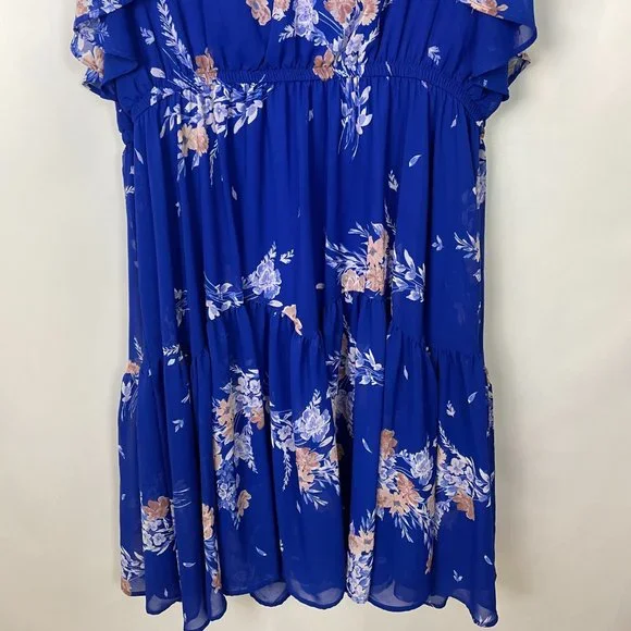 TORRID MINI CHIFFON RUFFLE HEM SKATER DRESS - Picture 10 of 10